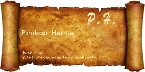 Prokop Herta névjegykártya